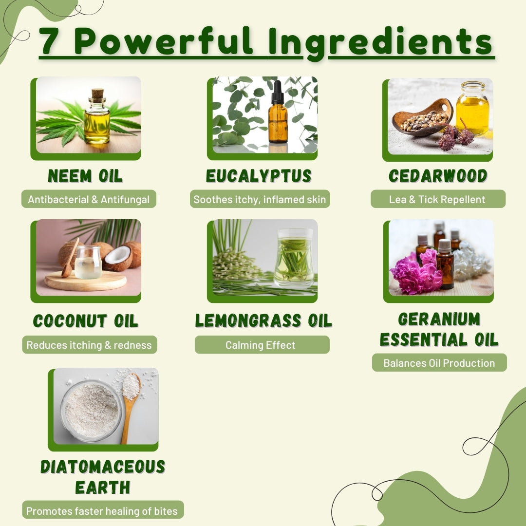 BONES N PAWS Anti-Tick & Flea Powder 300 G for Dogs & Cats | with Diatomaceous Earth, Neem, Geranium & Essential Oils | Kills Lice, Flea Eggs, Bacteria | Puppy Safe ,Anti-Fungal, Antibacterial Puppy Safe