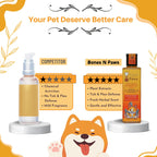 Bones N Paws 2-in-1 Anti-Tick & Flea Dog N cat Shampoo 220ml | Conditioning Pet Coat Cleanser with Rosemary & Eucalyptus  Puppy Safe| Kills Ticks & Fleas | Anti-Fungal, Antibacterial | Safe for All Breeds