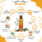 Bones N Paws 2-in-1 Anti-Tick & Flea Dog N cat Shampoo 220ml | Conditioning Pet Coat Cleanser with Rosemary & Eucalyptus  Puppy Safe| Kills Ticks & Fleas | Anti-Fungal, Antibacterial | Safe for All Breeds