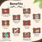 Bones N Paws Anti-Tick & Flea Dry Shampoo for Dogs, Cats , Pets 35ml | Waterless Vegan Spray | 9 Plant-Based Ingredients |  Puppy Safe Tick & Bug Repellent