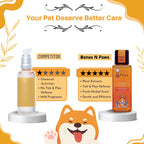 Bones N Paws 2-in-1 Anti-Tick & Flea Dog N cat Shampoo 50ml | Conditioning Pet Coat Cleanser with Rosemary & Eucalyptus  Puppy Safe | Kills Ticks & Fleas | Anti-Fungal, Antibacterial | Safe for All Breeds