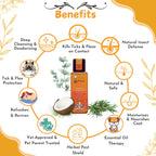 Bones N Paws 2-in-1 Anti-Tick & Flea Dog N cat Shampoo 50ml | Conditioning Pet Coat Cleanser with Rosemary & Eucalyptus  Puppy Safe | Kills Ticks & Fleas | Anti-Fungal, Antibacterial | Safe for All Breeds