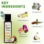 Bones N Paws Bug-Repelling Massage Oil for Dogs & Cats 50ml | Anti-Tick & Flea Pre-Bath Spa Oil | with Geranium, Cedarwood, Eucalyptus, Lemongrass & Cold-Pressed Coconut Oil  Puppy Safe |