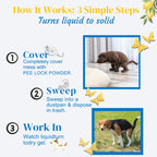 Bones N Paws Pee-Lock Super Absorbent Powder Liquid To Solid for Dogs & Cats Deodorizer 100 G| Instantly Solidifies Pee, Vomit & Waste Poop Puppy Safe | Odor Control with Lemon Essential Oil | Non-Toxic, Biocide-Infused Pet Cleaner |