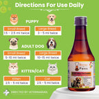 Bones & Paws B’N’P Multivitamin Syrup for Dogs & Cats (200 ml) | 12 Vitamins, 9 Amino Acids, Minerals & CoQ10 | Skin, Coat, Immunity & Energy Support