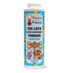 Bones N Paws Pee-Lock Super Absorbent Powder Liquid To Solid for Dogs & Cats Deodorizer 300 G| Instantly Solidifies Pee, Vomit & Waste Poop  Puppy Safe  | Odor Control with Lemon Essential Oil | Non-Toxic, Biocide-Infused Pet Cleaner