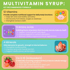 Bones & Paws B’N’P Multivitamin Syrup for Dogs & Cats (200 ml) | 12 Vitamins, 9 Amino Acids, Minerals & CoQ10 | Skin, Coat, Immunity & Energy Support