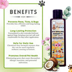 Bones N Paws Dry Shampoo Spray Anti-Tick & Flea for Dogs & Cats , pets 200ml | 9 Plant-Based Ingredients | Waterless Vegan Pet Cleanser Tick & Bug Repellent  Puppy Safe | Daily Use |