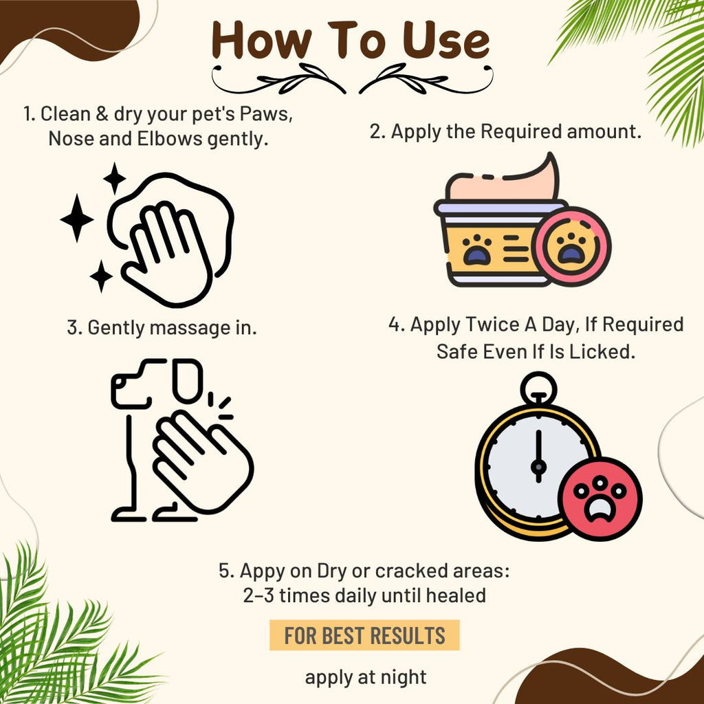 Bones N Paws Heal Balm ,Nose, Paws & Elbow Cream for Dogs & Cats 50g | Relieves Cuts, Cracks, Dry & Itchy Skin ,Inflamation, Redness | Shea Butter, Coconut, Neem & Essential Oils  Puppy Safe |