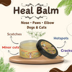 Bones N Paws Heal Balm ,Nose, Paws & Elbow Cream for Dogs & Cats 50g | Relieves Cuts, Cracks, Dry & Itchy Skin ,Inflamation, Redness | Shea Butter, Coconut, Neem & Essential Oils  Puppy Safe |