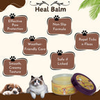 Bones N Paws Heal Balm ,Nose, Paws & Elbow Cream for Dogs & Cats 50g | Relieves Cuts, Cracks, Dry & Itchy Skin ,Inflamation, Redness | Shea Butter, Coconut, Neem & Essential Oils  Puppy Safe |