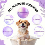 Bones N Paws 5-in-1 All Purpose Conditioning Dog Shampoo 220ml | Deodrise, Detangle,Cleanse, Moisturize, Shiny Coat  Puppy Safe| Anti-Fungal, Antibacteria, Antidandruff & pH Balance Lavender Chamomile | All Breed